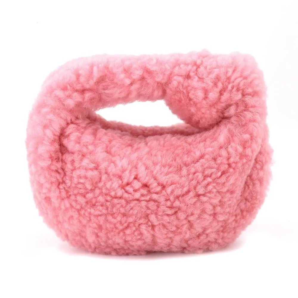 Bottega Veneta Pink Shearling Mini Jodie Bag